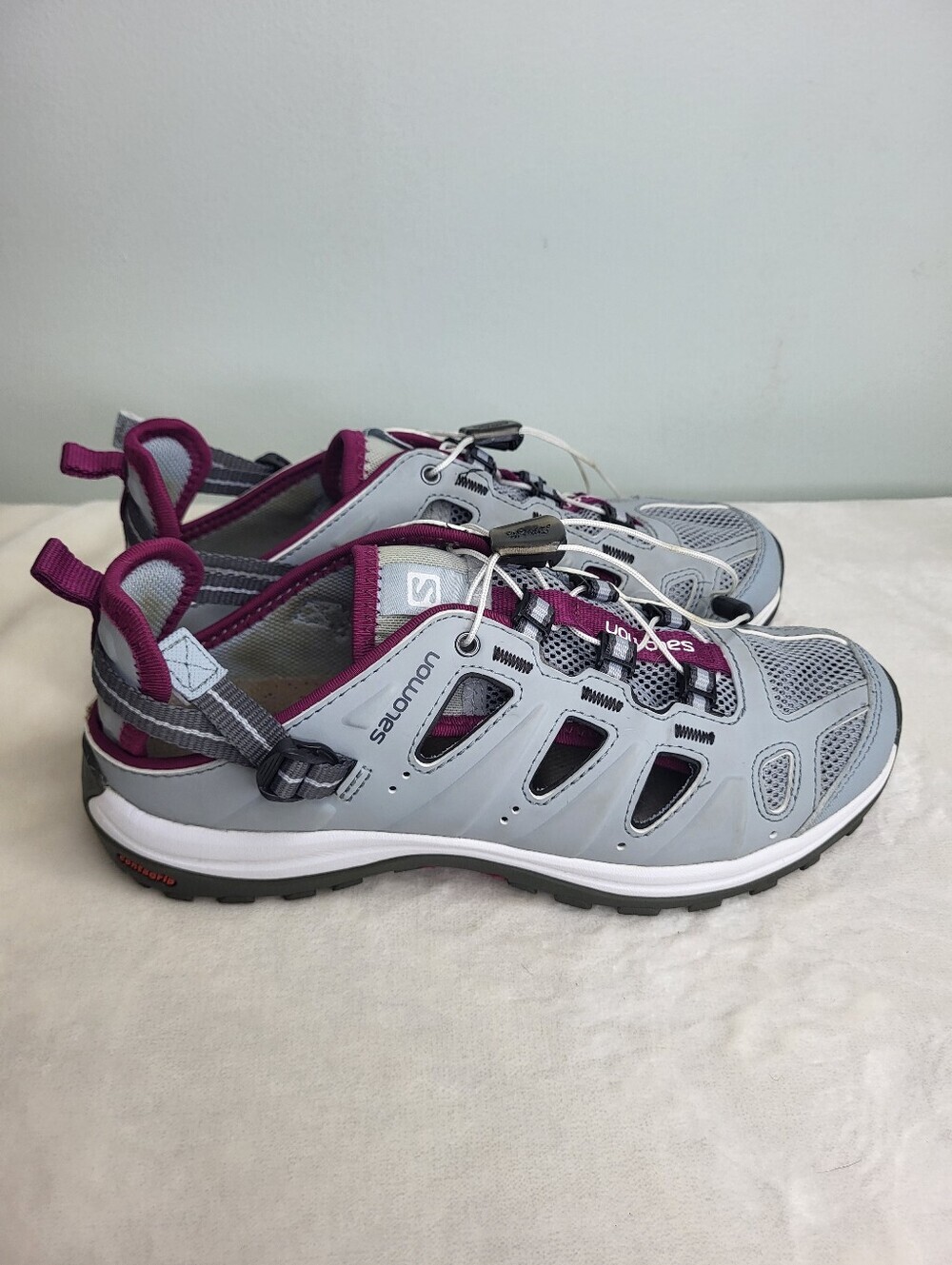 Salomon Ellipse Cabrio Women’s Grey and Magenta Water Sandal Sneakers. Size 7 - Picture 2 of 11
